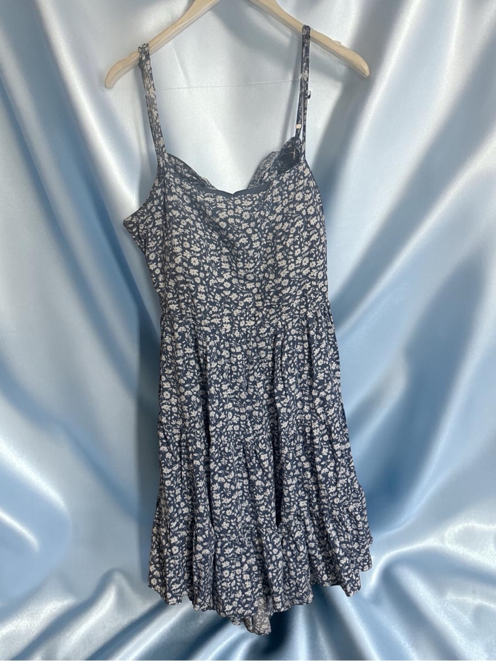 Streetwear Society Navy Floral Spaghetti-Strap Mini Dress